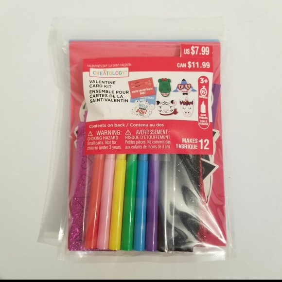 Valentines Day Kids Craft, Valentine Card Kit, Sticker Activity - Picture 2 of 7